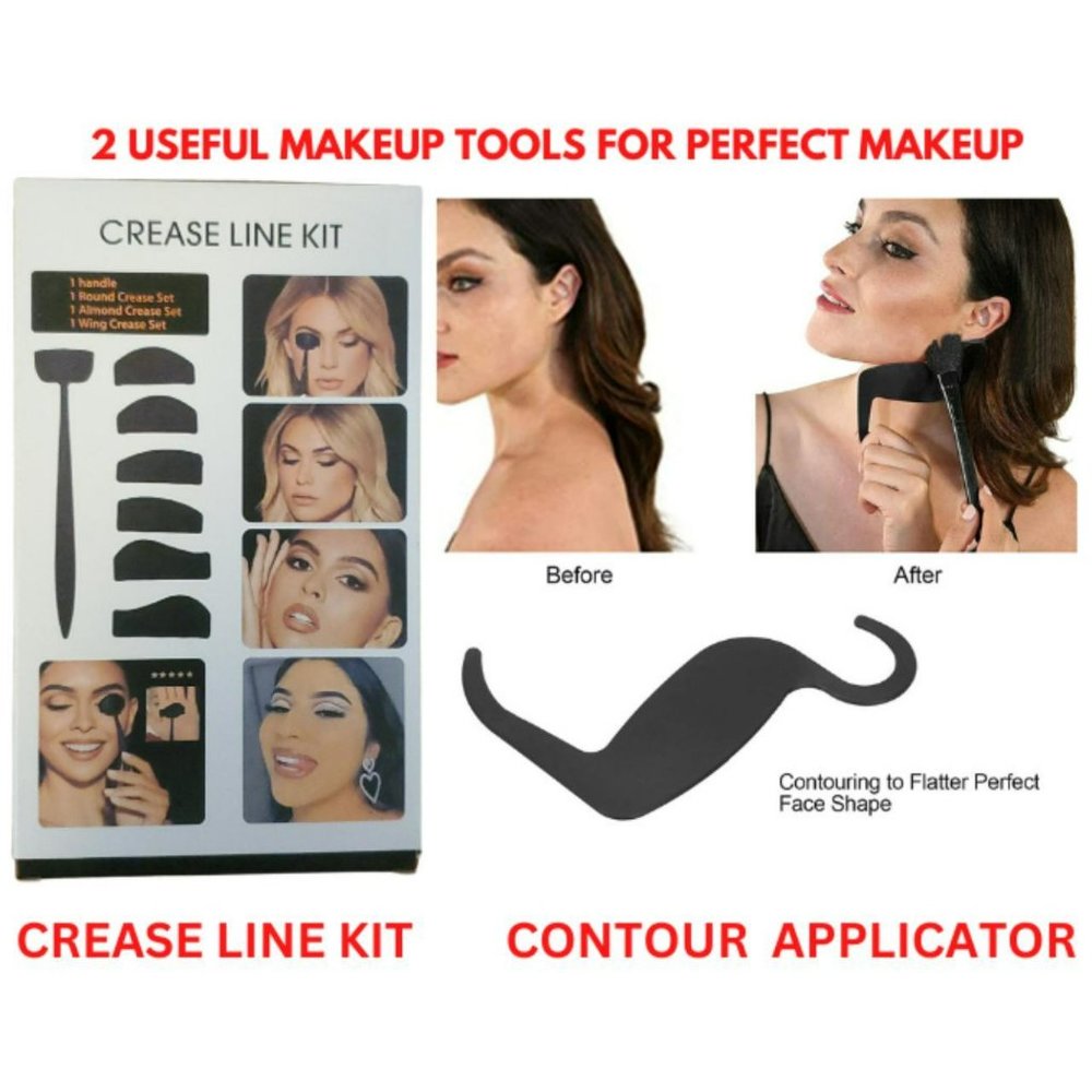 Free Shipping-Perfect Makeup Tool Set- Crease KIt & Contour Stencil
